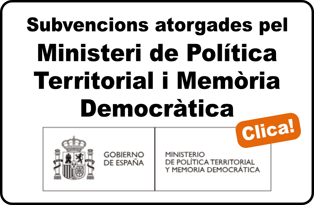 Subvencions atorgades pel Ministeri de Politica Territorial i Memòria Democràtica